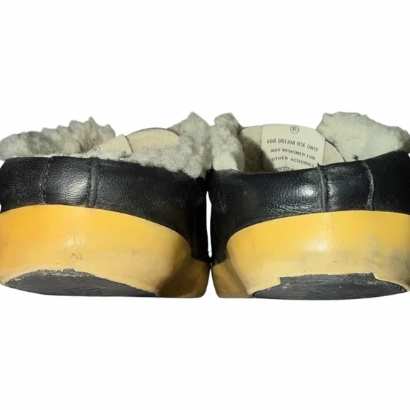 GOLDEN GOOSE Super-Star Sabots in Black Leather w/ Shearling Lining Sz 39 (US 8)